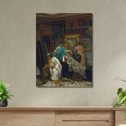 Il Collezionista Di Quadri Al Tempo Di Augusto Lawrence Alma-Tadema lat39 quadro stampato su tela
