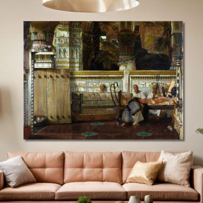 La Vedova Egiziana Lawrence Alma-Tadema lat41 quadro stampato su tela