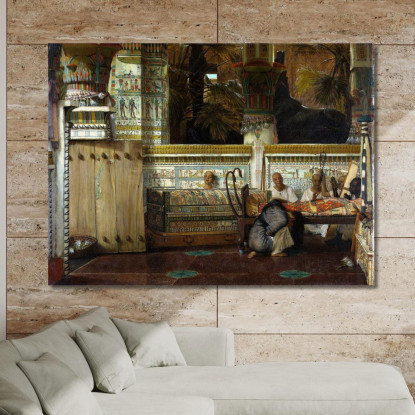 La Vedova Egiziana Lawrence Alma-Tadema lat41 quadro stampato su tela