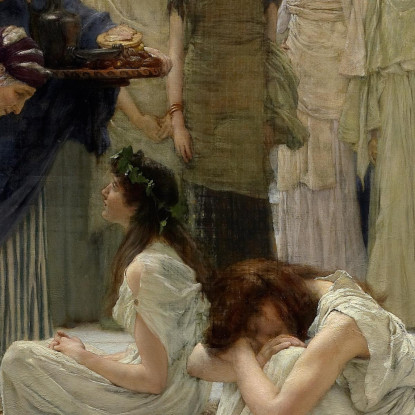 Le Donne Di Anfissa Lawrence Alma-Tadema lat46 quadro stampato su tela