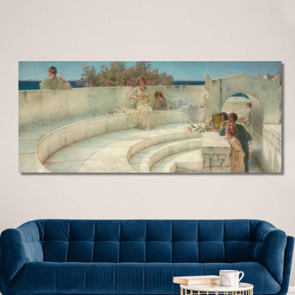 Sotto Il Tetto Del Tempo Blu Dello Ionio Lawrence Alma-Tadema lat47 quadro stampato su tela