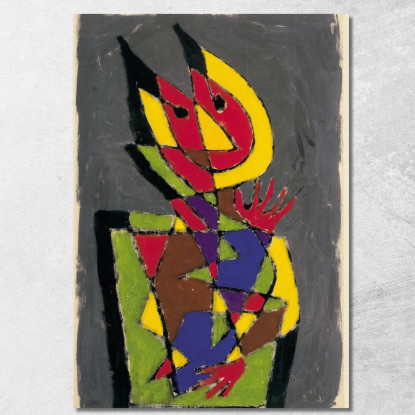 Figurina Del Diavolo Colorato Paul Klee pkl32 quadro stampato su tela