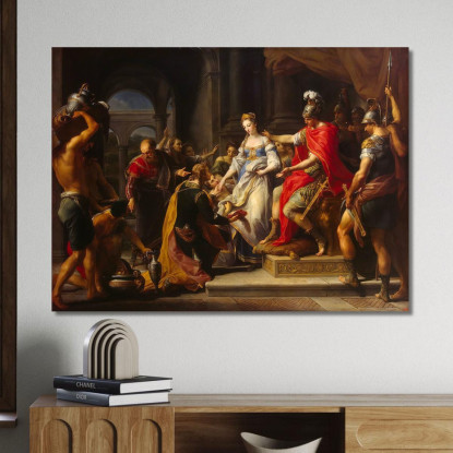 Continenza Di Scipione Pompeo Batoni pbt9 quadro stampato su tela