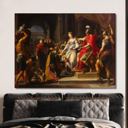 Continenza Di Scipione Pompeo Batoni pbt9 quadro stampato su tela