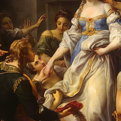 Continenza Di Scipione Pompeo Batoni pbt9 quadro stampato su tela