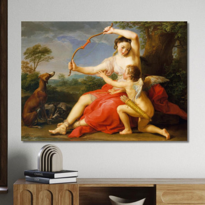 Diana E Cupido Pompeo Batoni pbt10 quadro stampato su tela