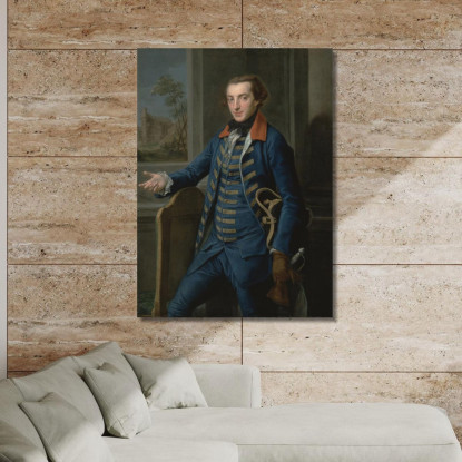 Guglielmo Weddell Pompeo Batoni pbt60 quadro stampato su tela