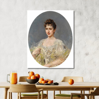Clotilde Marchesa Di Acricollar Raimundo de Madrazo y Garreta rmg12 quadro stampato su tela