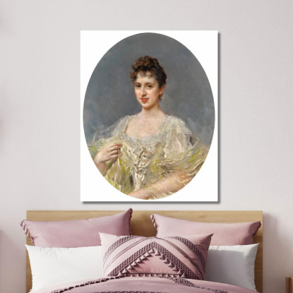 Clotilde Marchesa Di Acricollar Raimundo de Madrazo y Garreta rmg12 quadro stampato su tela