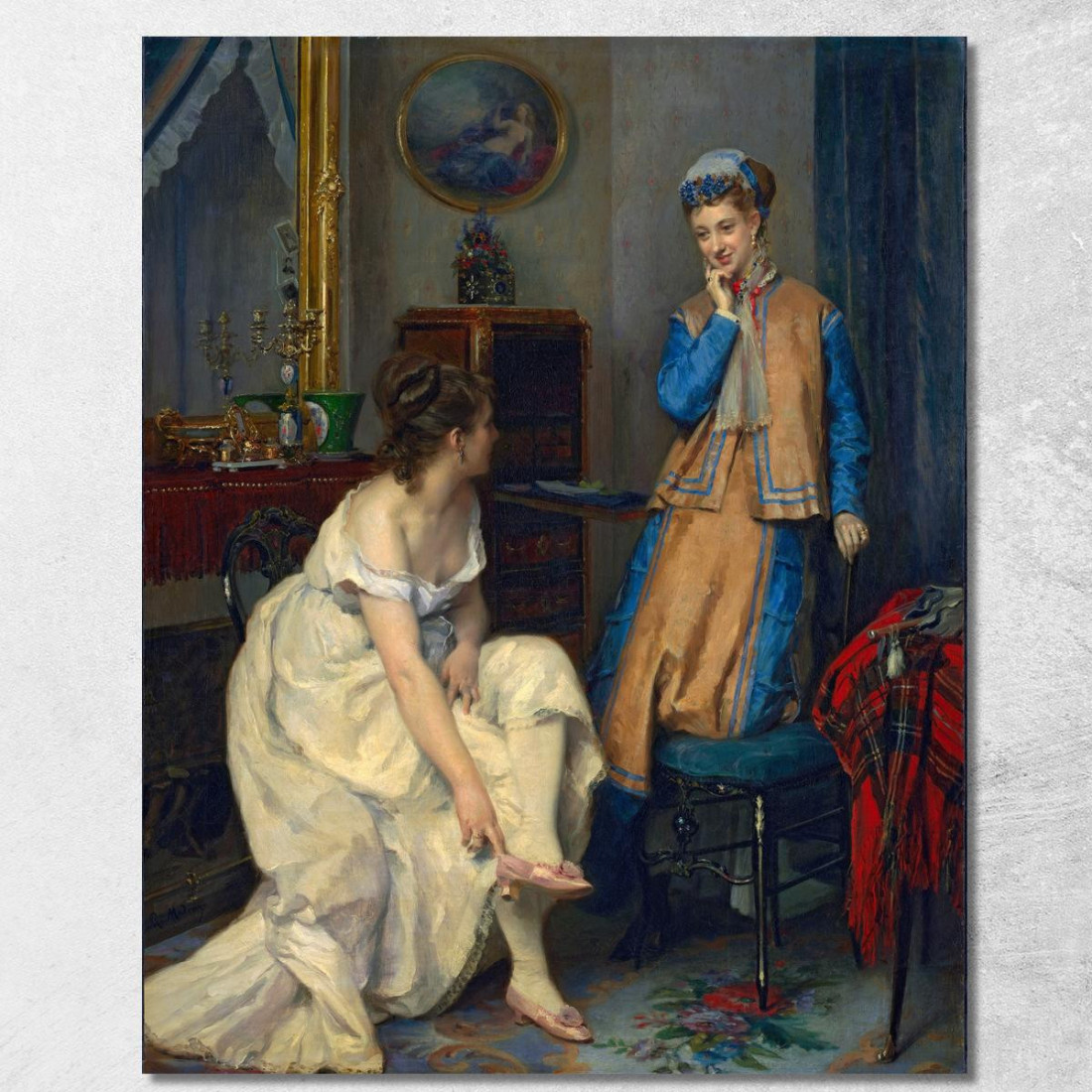 Confidenze Raimundo de Madrazo y Garreta rmg13 quadro stampato su tela