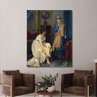 Confidenze Raimundo de Madrazo y Garreta rmg13 quadro stampato su tela