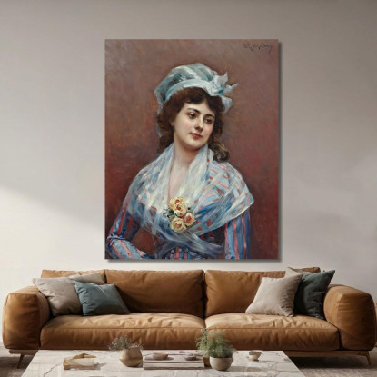 Contemplazione Raimundo de Madrazo y Garreta rmg14 quadro stampato su tela