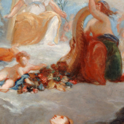 La Pace Viene A Consolare Gli Uomini E Riporta Loro L'Abbondanza Raimundo de Madrazo y Garreta rmg21 quadro stampato su tela