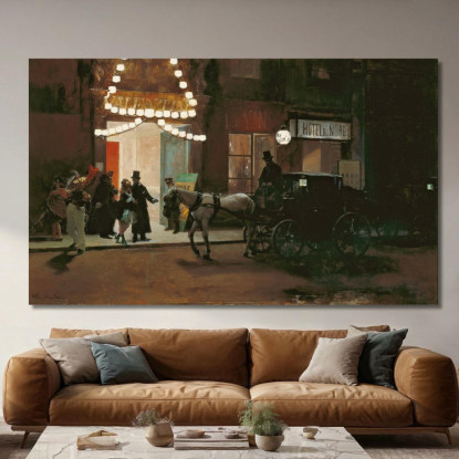 L'Uscita Dal Ballo In Maschera Raimundo de Madrazo y Garreta rmg22 quadro stampato su tela