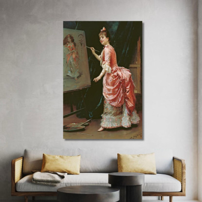 Malizia Del Modellismo Raimundo de Madrazo y Garreta rmg23 quadro stampato su tela