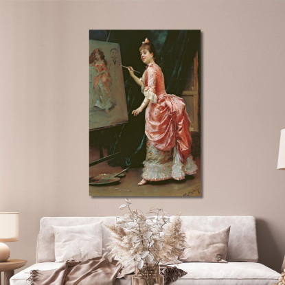 Malizia Del Modellismo Raimundo de Madrazo y Garreta rmg23 quadro stampato su tela