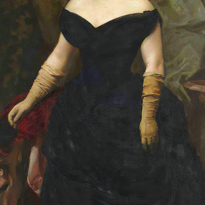 Ritratto Della Signora Isaac Hirsch Kann Nata Koenigswarter Raimundo de Madrazo y Garreta rmg24 quadro stampato su tela