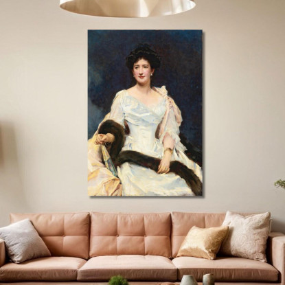 Ritratto Di Signora 2 Raimundo de Madrazo y Garreta rmg25 quadro stampato su tela