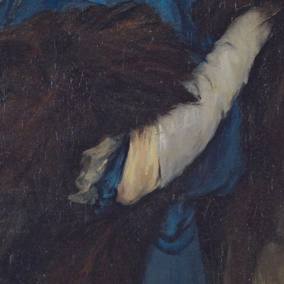 Ritratto Di Dama In Blu Raimundo de Madrazo y Garreta rmg26 quadro stampato su tela