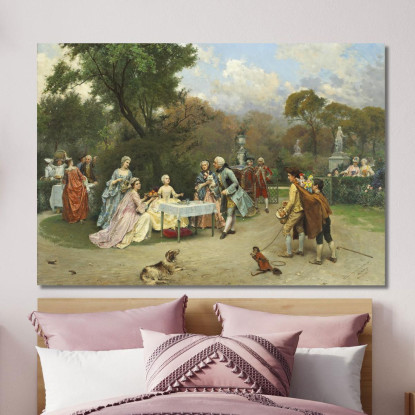 Principessa Nei Giardini Di Versailles Raimundo de Madrazo y Garreta rmg31 quadro stampato su tela