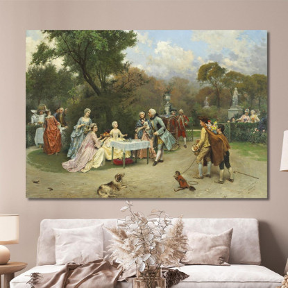 Principessa Nei Giardini Di Versailles Raimundo de Madrazo y Garreta rmg31 quadro stampato su tela