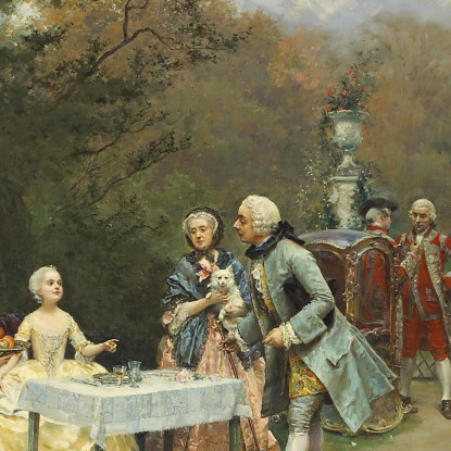 Principessa Nei Giardini Di Versailles Raimundo de Madrazo y Garreta rmg31 quadro stampato su tela