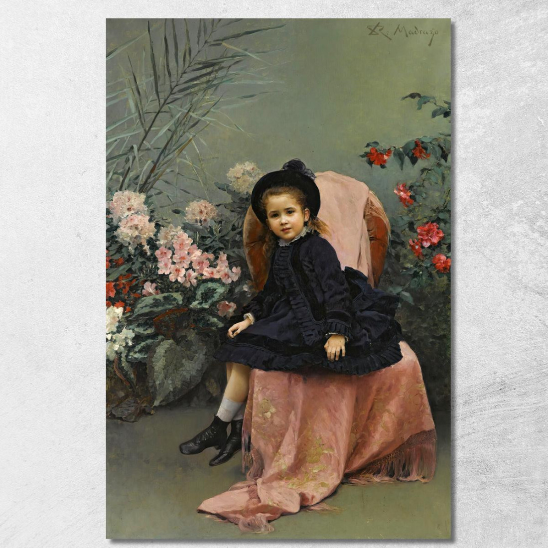 Retrato De Mercedes De Heeren Ritratto Di Mercedes De Heeren Raimundo de Madrazo y Garreta rmg32 quadro stampato su tela