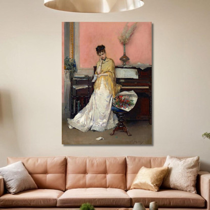 Fantasticheria La Lettera Raimundo de Madrazo y Garreta rmg33 quadro stampato su tela