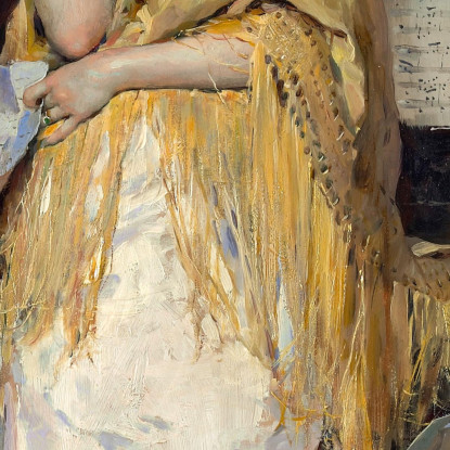 Fantasticheria La Lettera Raimundo de Madrazo y Garreta rmg33 quadro stampato su tela