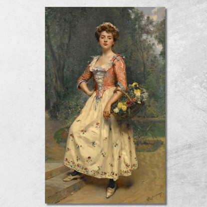 Bellezza Primaverile Raimundo de Madrazo y Garreta rmg37 quadro stampato su tela