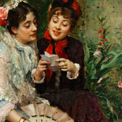 La Lettera Raimundo de Madrazo y Garreta rmg38 quadro stampato su tela