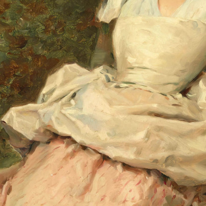 Giovane Ragazza Seduta Ai Piedi Di Un Albero Raimundo de Madrazo y Garreta rmg47 quadro stampato su tela