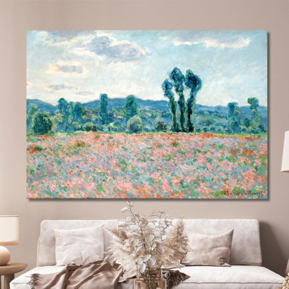 Campo Di Papaveri A Giverny 1890 Claude Monet mnt10 quadro stampato su tela