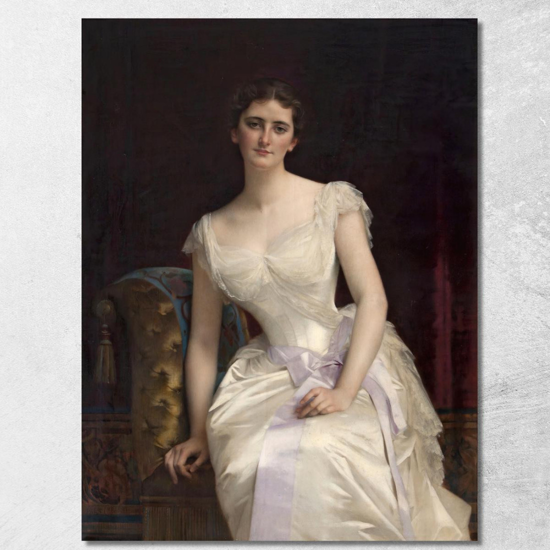 Portrait De Mary Victoria Leiter, Plus Tard Lady Curzon De Kedleston Vicereine De L'Inde Alexandre Cabanel tableau impression su