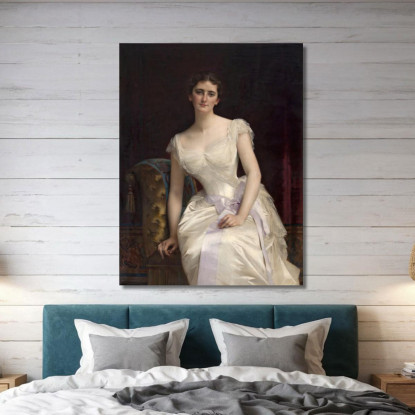 Portrait De Mary Victoria Leiter, Plus Tard Lady Curzon De Kedleston Vicereine De L'Inde Alexandre Cabanel tableau impression su