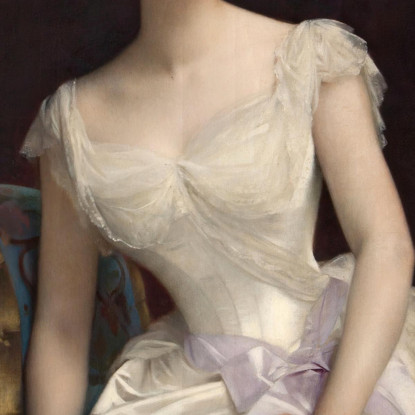 Portrait De Mary Victoria Leiter, Plus Tard Lady Curzon De Kedleston Vicereine De L'Inde Alexandre Cabanel tableau impression su
