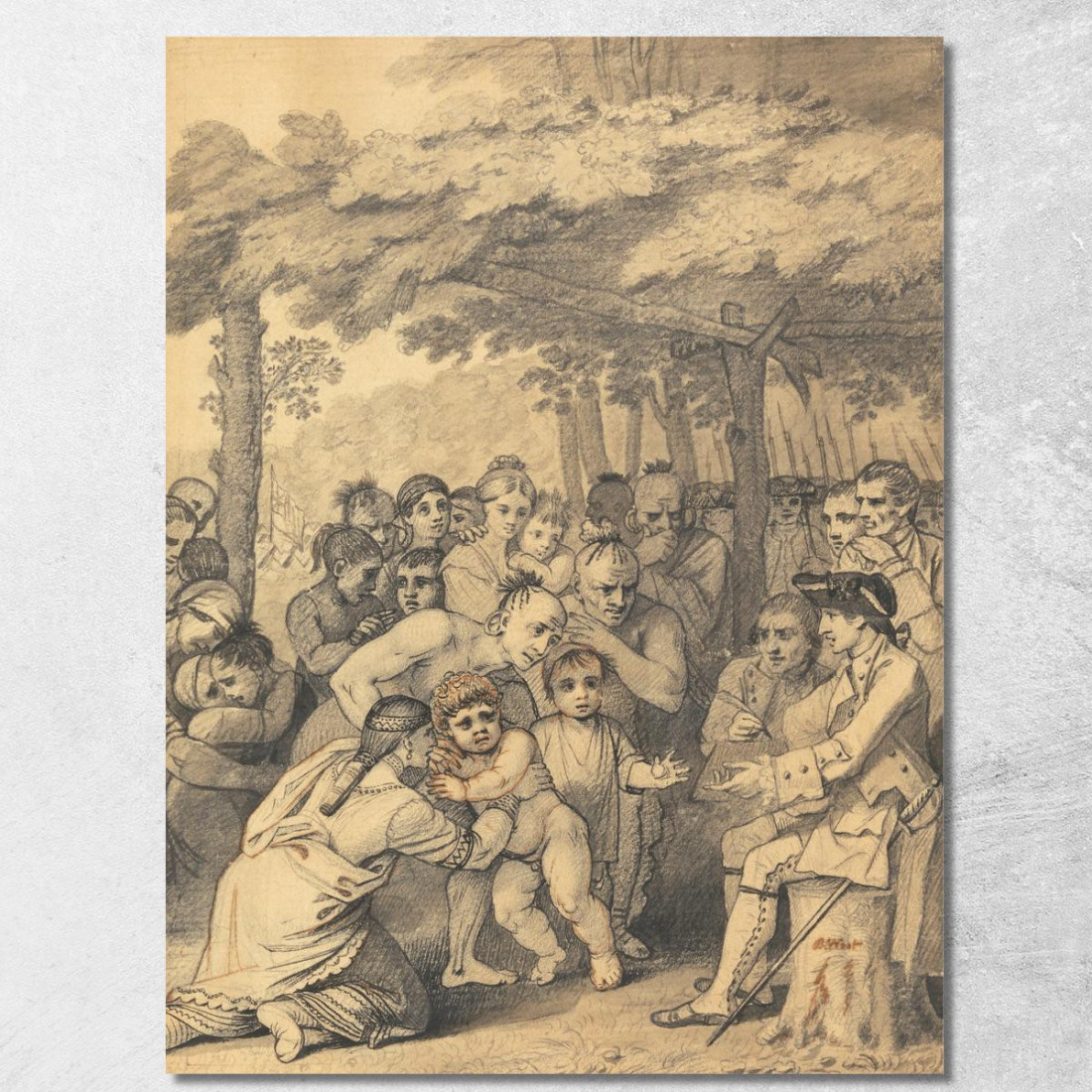 The Indians Delivering Up The English Captives To Colonel Bouquet Near His Camp Benjamin West canvas print