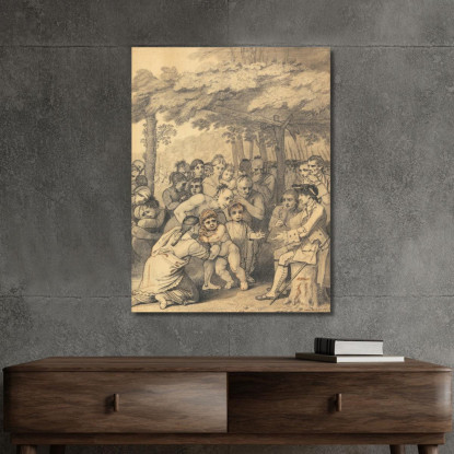 Die Indianer Übergeben Die Englischen Gefangenen An Colonel Bouquet In Der Nähe Seines Lagers Benjamin West drucken auf leinwand