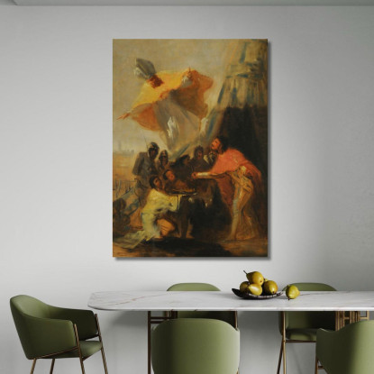 Apparizione Di Sant'Isidoro Al Re Ferdinando Il Santo Davanti Alle Mura Di Siviglia 2 Francisco de Goya quadro stampato su tela
