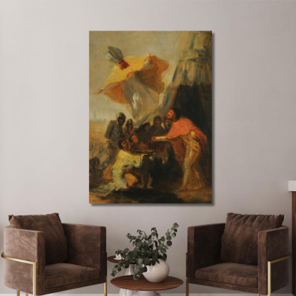 Apparizione Di Sant'Isidoro Al Re Ferdinando Il Santo Davanti Alle Mura Di Siviglia 2 Francisco de Goya quadro stampato su tela