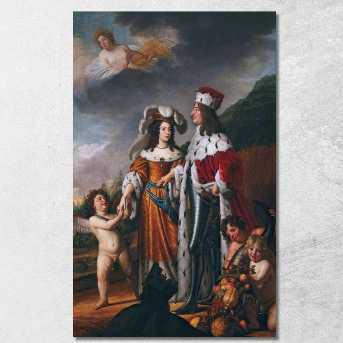 Louise Henriette Leads Friedrich Wilhelm Elector Of Brandenburg To Her Parents Gerard van Honthorst canvas print