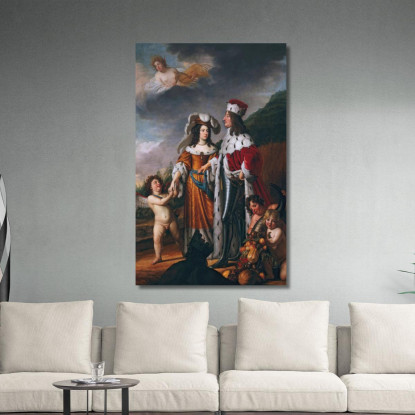 Louise Henriette Lleva A Friedrich Wilhelm Elector De Brandeburgo Con Sus Padres Gerard van Honthorst cuadro en lienzo
