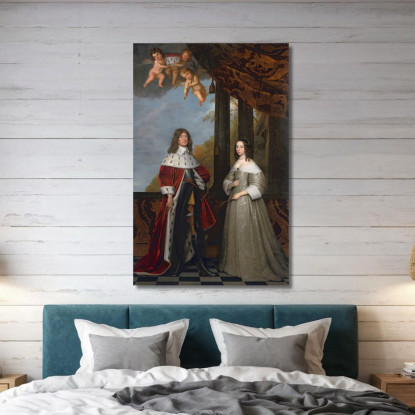 Portrait De Friedrich Wilhelm, Électeur De Brandebourg Et De Son Épouse Louise Henriette, Comtesse D'Orange-Nassau Gerard van Ho