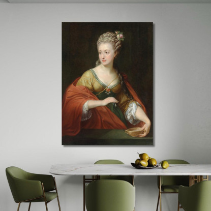 Portrait Of A Lady Traditionally Identified As Alexandra Evichovna Demidov As Cleopatra Pompeo Batoni canvas print