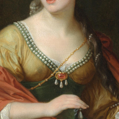 Portrait Of A Lady Traditionally Identified As Alexandra Evichovna Demidov As Cleopatra Pompeo Batoni canvas print