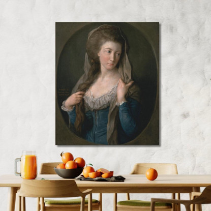Porträt Einer Frau, Die Traditionell Als Margaret Stuart Lady Hippisley Identifiziert Wird Pompeo Batoni drucken auf leinwand