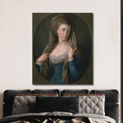 Porträt Einer Frau, Die Traditionell Als Margaret Stuart Lady Hippisley Identifiziert Wird Pompeo Batoni drucken auf leinwand