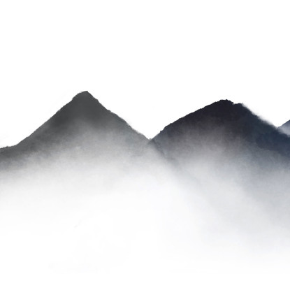 Quadro Paesaggio Astratto Montagne Nebbiose Arte Paesaggio Minimalista Blu E Grigio abl2 quadro stampato su tela