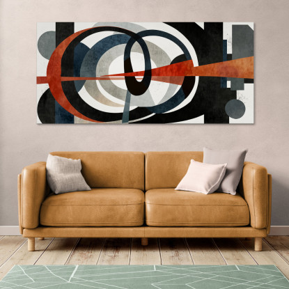Quadro Forme Astratte Contrasti Di Forme E Linee absh9 quadro stampato su tela