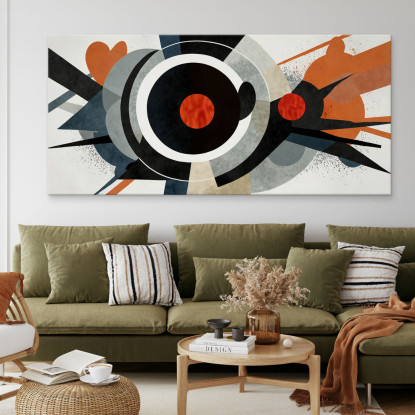 Quadro Forme Astratte Dinamismo Astratto Geometrico absh13 quadro stampato su tela